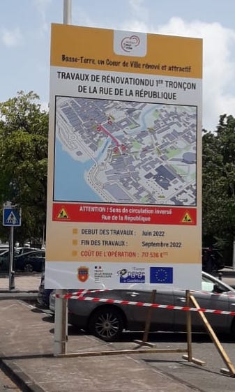 Panneau de chantier guadeloupe