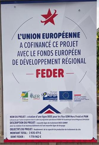 Panneau de chantier AER guadeloupe