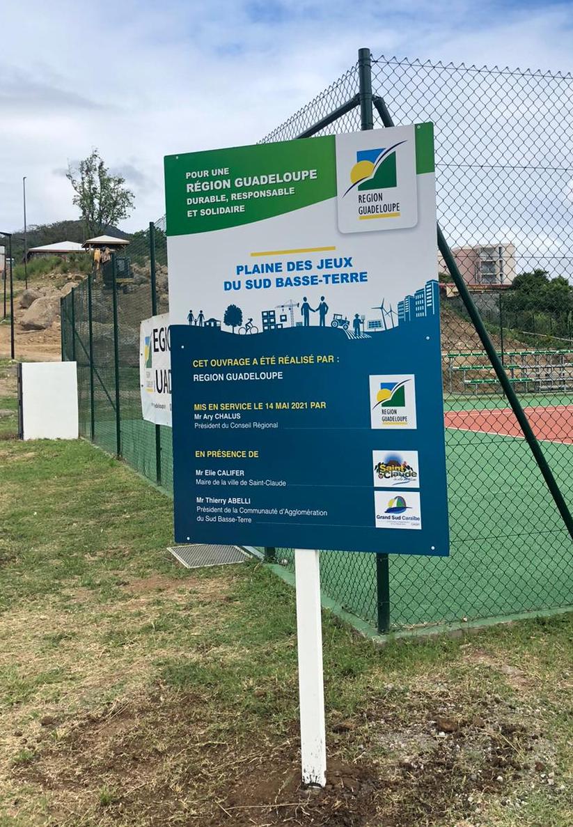Panneau de chantier Région guadeloupe